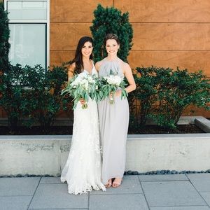Light Gray Weddington Way Bridesmaid Dress